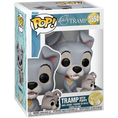 Funko Pop 1554 - Tramp with Puppy - Lady and the Tramp