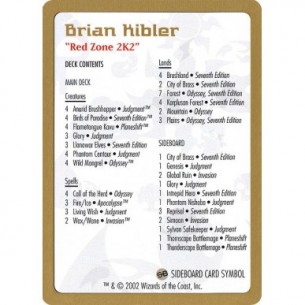 Brian Kibler Decklist