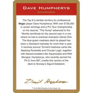 Dave Humpherys Bio