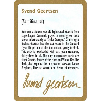 Svend Geertsen Bio