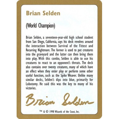 Brian Selden Bio