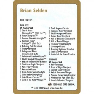 Brian Selden Decklist