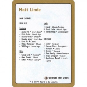 Matt Linde Decklist