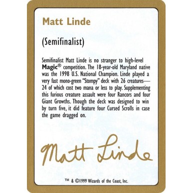 Matt Linde Bio