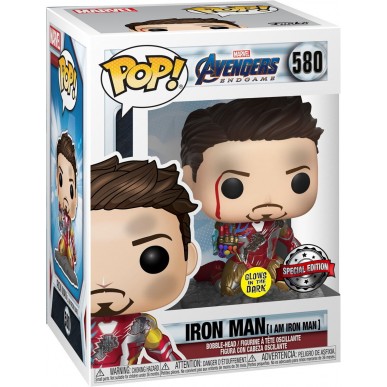 Funko Pop 580 - Iron Man [I Am Iron Man] - Avengers Endgame (Glows in the Dark) (Special Edition)