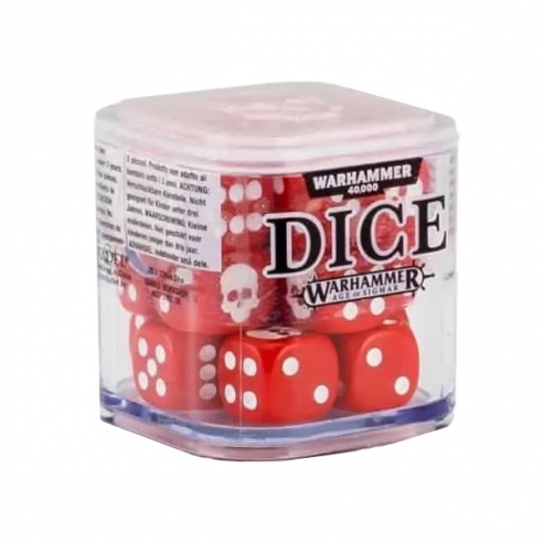 Warhammer - Set 20 Dadi a 6 Facce - Rossi (12mm)