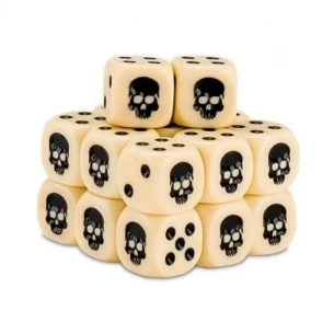 Warhammer - Set 20 Dadi a 6 Facce - Bianchi (12mm) 2
