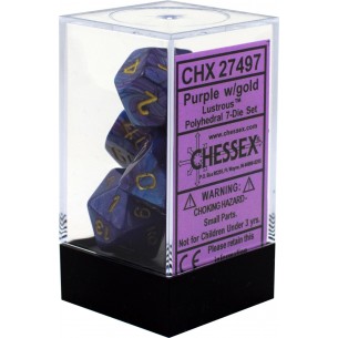 Mixed dice set Lustrous Purple w/gold - Chessex CHX 27497 Chessex 8,90 € 2