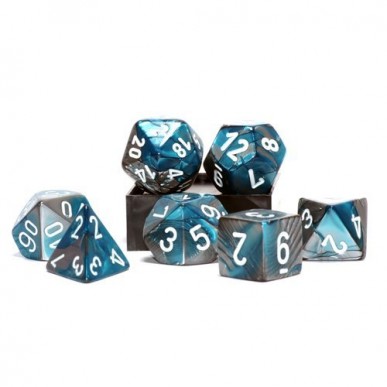 Chessex - Set 7 Dadi - Gemini Steel-Teal w/White