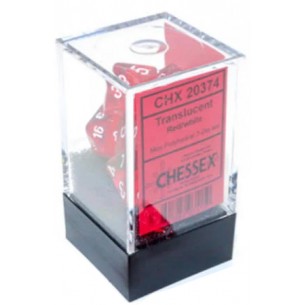 Chessex - Set 7 Dadi - Translucent Red/White 2