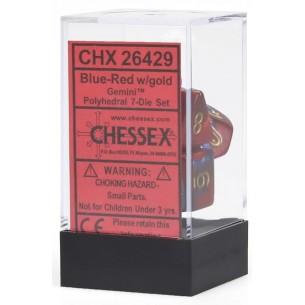 Chessex - Set 7 Dadi - Gemini Blue/Red/Gold 2