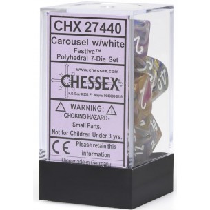 Chessex - Set 7 Dadi - Festive Carousel/White 2