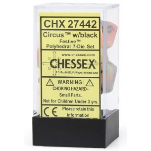 Chessex - Set 7 Dadi - Festive Circus/Black 2