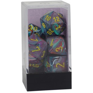 Chessex - Set 7 Dadi - Festive Mosaic/Yellow 2