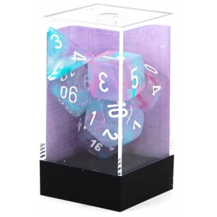 Chessex - Set 7 Dadi - Nebula Luminary Wisteria/White 2