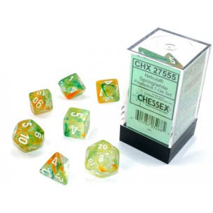 Chessex - Set 7 Dadi - Nebula Luminary Spring/White 2