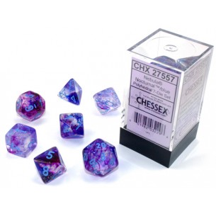 Chessex - Set 7 Dadi - Nebula Luminary Nocturnal/Blue 2