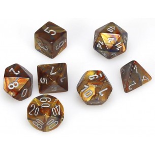 Chessex - Set 7 Dadi - Lustrous Gold/Silver