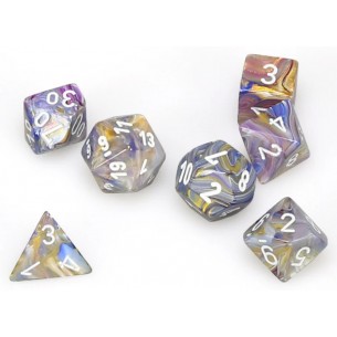 Chessex - Set 7 Dadi - Festive Carousel/White