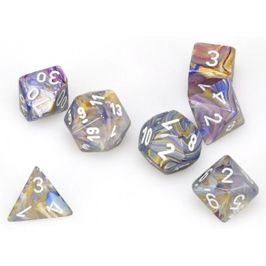 Chessex - Set 7 Dadi - Festive Carousel/White
