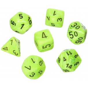 Chessex - Set 7 Dadi - Vortex Bright Green/Black