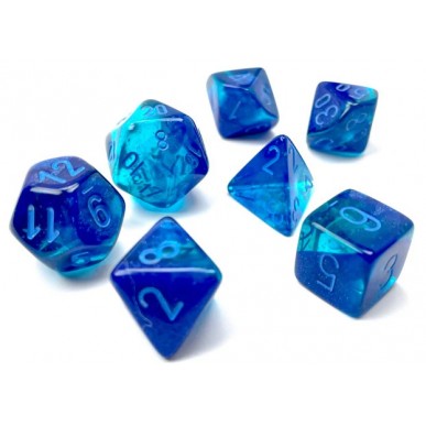 Chessex - Set 7 Dadi - Gemini Luminary Blue Blue/Light Blue