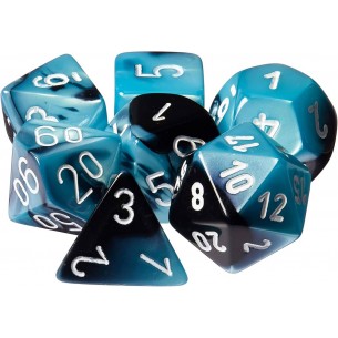 Chessex - Set 7 Dadi - Gemini Black/Shell/White