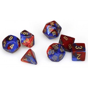 Chessex - Set 7 Dadi - Gemini Blue/Red/Gold