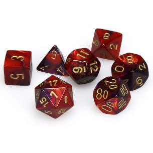 Chessex - Set 7 Dadi - Gemini Purple/Red/Gold