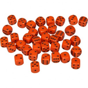 Chessex - Set 36 Dadi da 12mm - Opaque Orange/Black