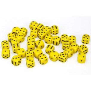 Chessex - Set 36 Dadi da 12mm - Opaque Yelllow/Black