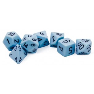 Chessex - Set 7 Dadi - Opaque Pastel Blue/Black