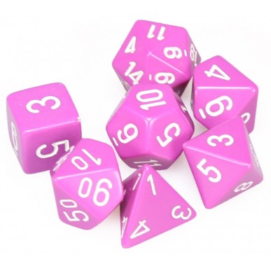 Chessex - Set 7 Dadi - Opaque Light Purple/White