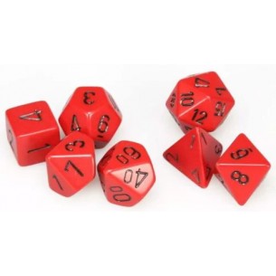 Chessex - Set 7 Dadi - Opaque Red/Black