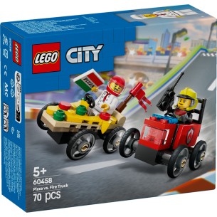 LEGO City - 60458 - Pack Veicoli da Corsa: Pizzaiolo contro Pompiere