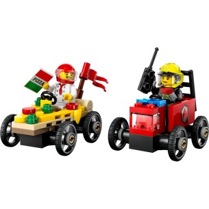 LEGO City - 60458 - Pack Veicoli da Corsa: Pizzaiolo contro Pompiere 2