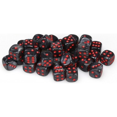 Chessex - Set 36 Dadi da 12mm - Velvet Black/Red