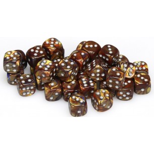 Chessex - Set 36 Dadi da 12mm - Lustrous Gold/Silver