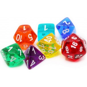 Chessex - Set 7 Dadi - Prism Translucent GM and Beginner Player