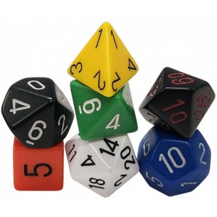 Chessex - Set 7 Dadi - Nostalgia Opaque GM and Beginner Player