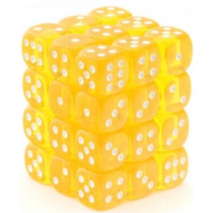 Chessex - Set 36 Dadi da 12mm - Translucent Yellow/White