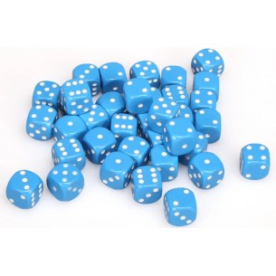 Chessex - Set 36 Dadi da 12mm - Opaque Light Blue/White