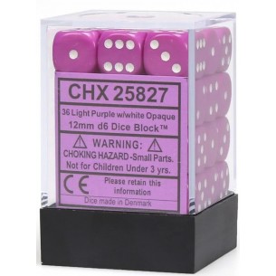Chessex - Set 36 Dadi da 12mm - Opaque Light Purple/White 2