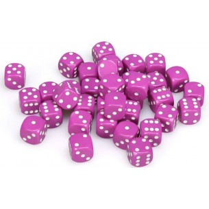 Chessex - Set 36 Dadi da 12mm - Opaque Light Purple/White