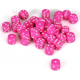 Chessex - Set 36 Dadi da 12mm - Opaque Pink/White