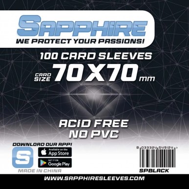 Black 70 x 70 mm (100 Bustine) - Sapphire
