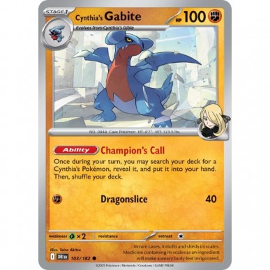 Cynthia's Gabite