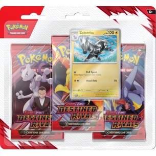Scarlet & Violet: Destined Rivals - 3 Pack Blister - Zebstrika (ENG)