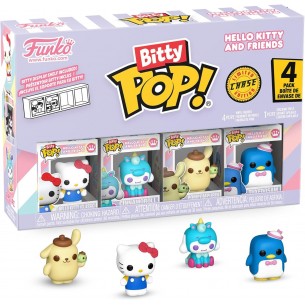 Funko Bitty Pop - Hello Kitty and Friends 4 Pack - Hello Kitty (Classic) / Pompompurin / Cinnamoroll / Mystery (Chase)