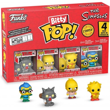 Funko Bitty Pop - The Simpsons 4 Pack - Scratchy / Grampa Simpson / Lisa / Mystery (Chase)